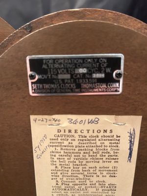 VINTAGE SETH THOMAS ELECTRIC CLOCK