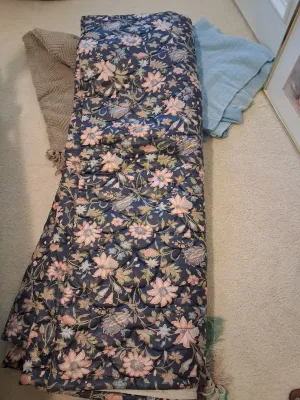 POTTERY BARN THROW BLANKET, QUEEN COMFORTER