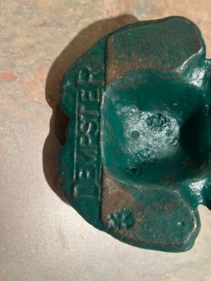 DEMPSTER CAST IRON FROG PAPERWEIGHTS AND CERAMIC WINDCHIME