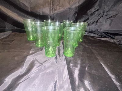 GREEN URANIUM DEPRESSION GLASS