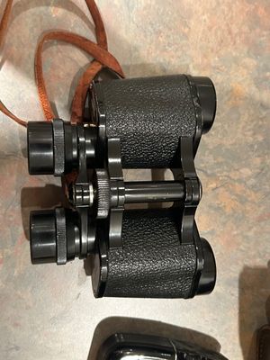 MAYFLOWER BINOCULARS & GE LIGHT METER WITH CASES