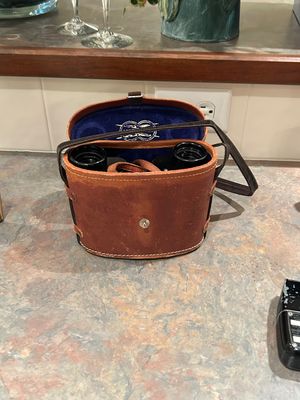 MAYFLOWER BINOCULARS & GE LIGHT METER WITH CASES