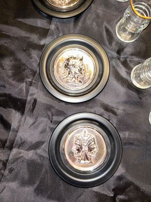 BEER GLASSES, SHOT GLASSES, AND COASTERS