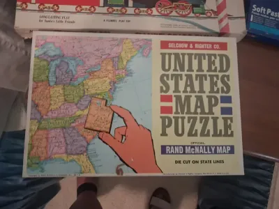 SANTA VILLAGE FLANNEL BOARD, UNITED STATES MAP PUZZLE AND SOFT PASTEL