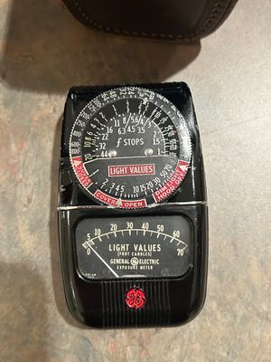 MAYFLOWER BINOCULARS & GE LIGHT METER WITH CASES