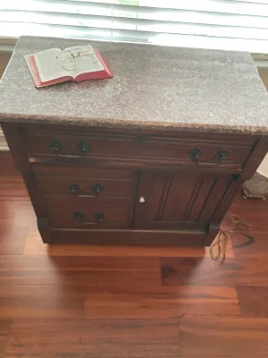 Antique Victorian Marble Top Washstand or Commode