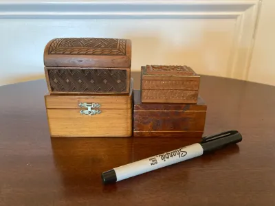 Lot of 4 Vintage Wood boxes
