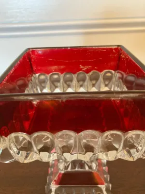 Westmoreland Crkanberry Square Candy Dish with Lid