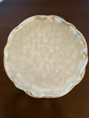 Vintage Ikora Silver plated Serving Tray with Bruished Finish Made in Germany.