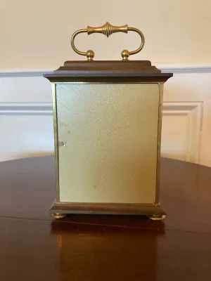 Rectangular Brass Cased Mantel Clock