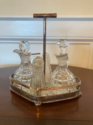 Vintage Silver Plated Cruet Set