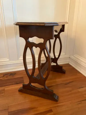 Antique Wooden Side Table or Plant Stand