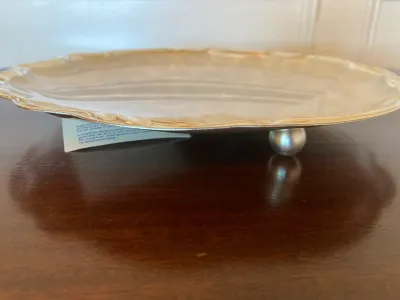 Vintage Ikora Silver plated Serving Tray with Bruished Finish Made in Germany.
