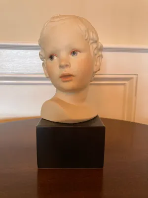 Vintage Cybis Bisque Porcelain Bust of Eros. (Greek God of Love or Cupid)