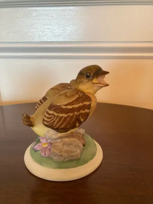 Set of 3 Porcelain Boehm Baby Bird Figuerines(Goldfinch,Blue Bird, Chickadee)