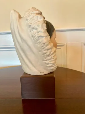 Vintage Cybis Hand Painted Porcelain Bust "Snow Bunting"