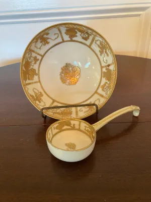 Vintage Nippon Hand painted Porcelain Condiment Set