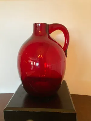Ruby Red Moonshine Jug