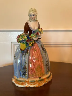 Set of Porcelain Italian Made Figurines (10" tall)