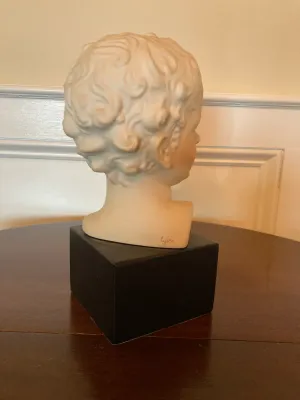 Vintage Cybis Bisque Porcelain Bust of Eros. (Greek God of Love or Cupid)