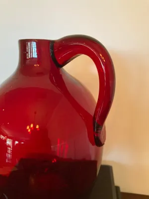 Ruby Red Moonshine Jug