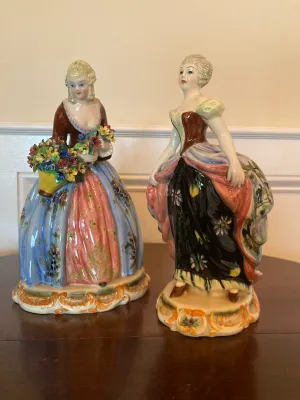 Set of Porcelain Italian Made Figurines (10" tall)