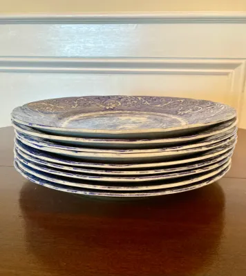 Set of 9 Boume & Leigh "Rhine",10" plates