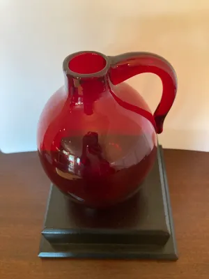 Ruby Red Moonshine Jug