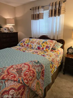 Bassett Furniture queen headboard, plus mattress and boxsprings