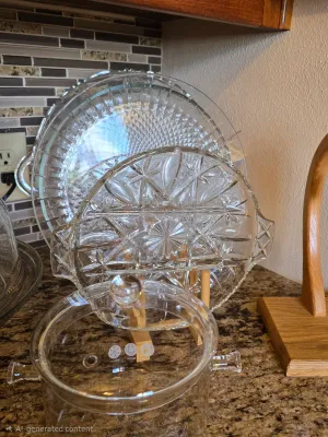 Beautiful glass serving plates