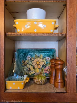 Floral Mexican pottery casserole dish