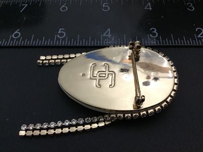 Rhinestone Face Brooch