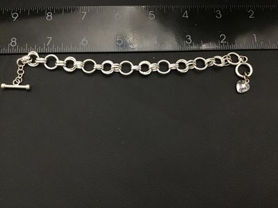 Crystal Heart Toogle Bracelet