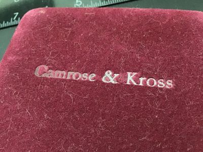 JBK Camrose and Cross Vintage Brooch New in Box. Swavorski Crystal &Faux Pearl