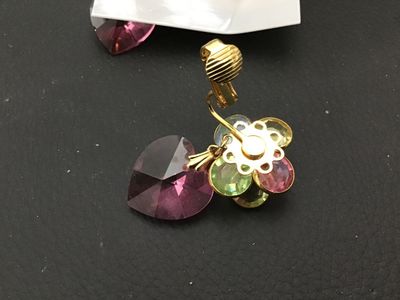 Australian Crystal Earrings Vintage new on Card
