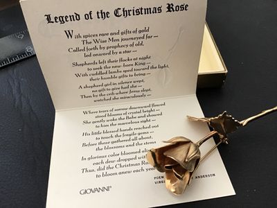 Christmas Rose Giovanni Vintage In Box