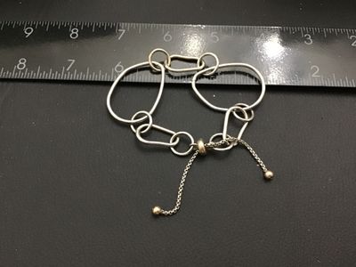 Silver Tone Slider Bracelet