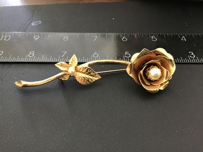 Large Vintage Rose Statement Brooch