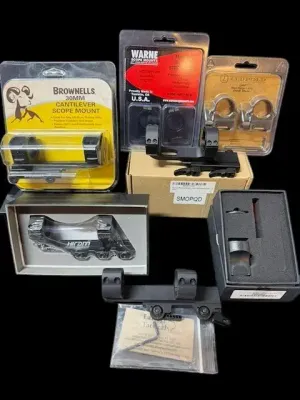 LH-140-FA2 - Scope Mount & Ring Assortment - Brownells, Leupold, Warne, LaRue, Hiram & UAG