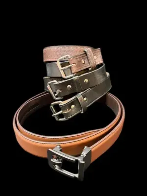 LH-105-FA2 - 4 Leather Gun Belts: Black — 52, Black — 50, Brown - 44; Brown New — Universal