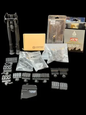 LH-142-FA2 - UTG Model 47 Quick-Release Side Mount, Assorted Picatinny & KeyMod Rail Mounts, Bipod