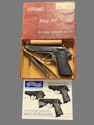 LH108FA1 - Walther Model PP 7.65mm Semi-Automatic Pistol with Box, Magazines & Manual