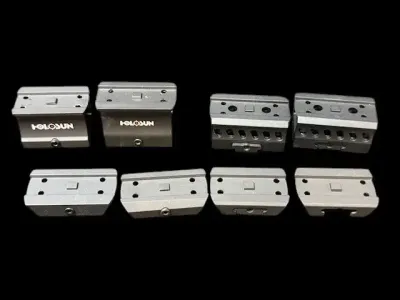 LH-143-FA2 - Assorted Red Dot Optic Mounts & Risers - Holosun & Unbranded, 8 Pieces