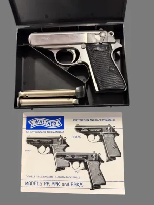 LH109FA1 - Walther PPK/S .380 ACP Stainless Semi-Automatic Pistol with 2 Magazines