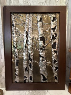 Sale Photo Thumbnail #32: Hammered Bronze Birch Tree- One of a kind