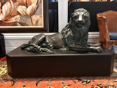 Sale Photo Thumbnail #6: Bronze Lion Statue- Aprox. 3 feet