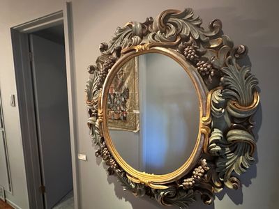 Sale Photo Thumbnail #273: Large Hand carved Italian mirror 