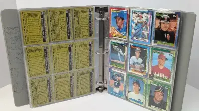 Topps Baseball Cards in Gray Binder