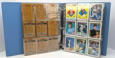 2.5 Inch Binder with Baseball Cards