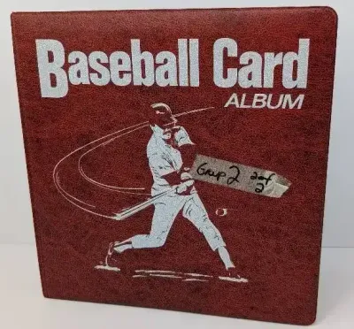 Vintage Red Baseball Card Album